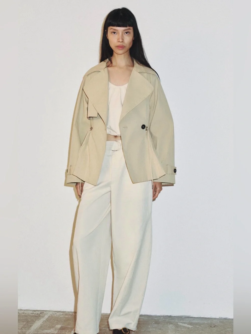 🔥🔥Zara Beige Cropped Trench